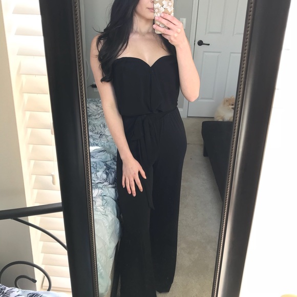 Black jumpsuit romper strapless lily ghalichi - Picture 4 of 4